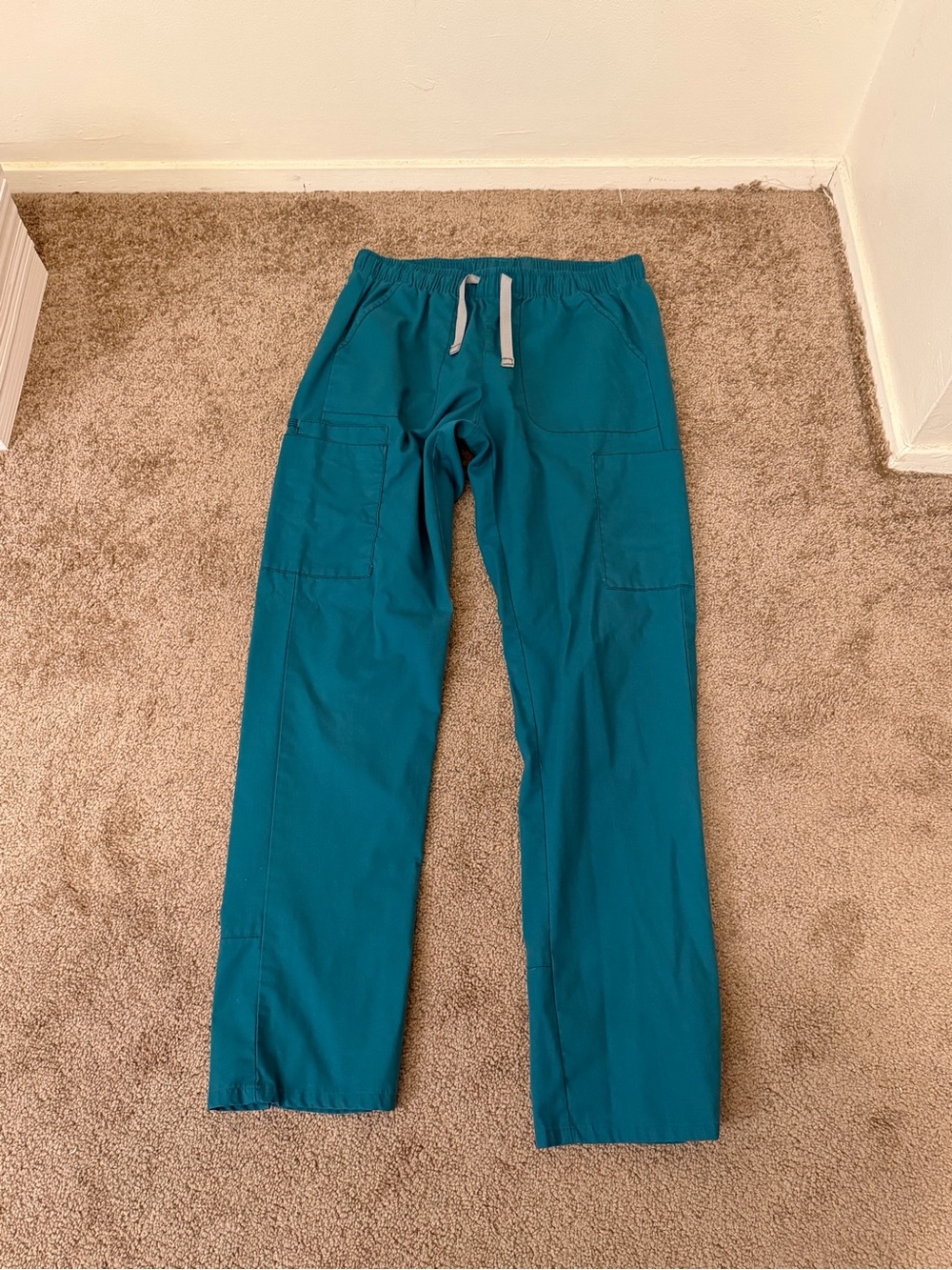 WonderWink Women’s size Small Petite Green scrub pants, modern fit